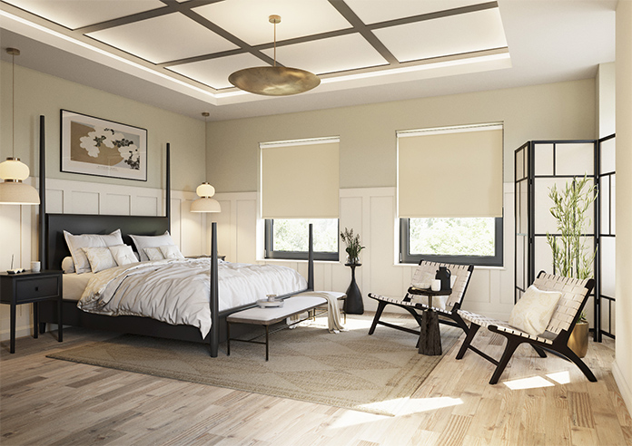 Verona (Blackout), Beige - Motorised Roller Blind - Image 7